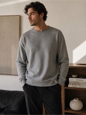 Reigning Champ Crewneck Sweatshirt XL Gray Made in Canada Premium Quiet Luxury